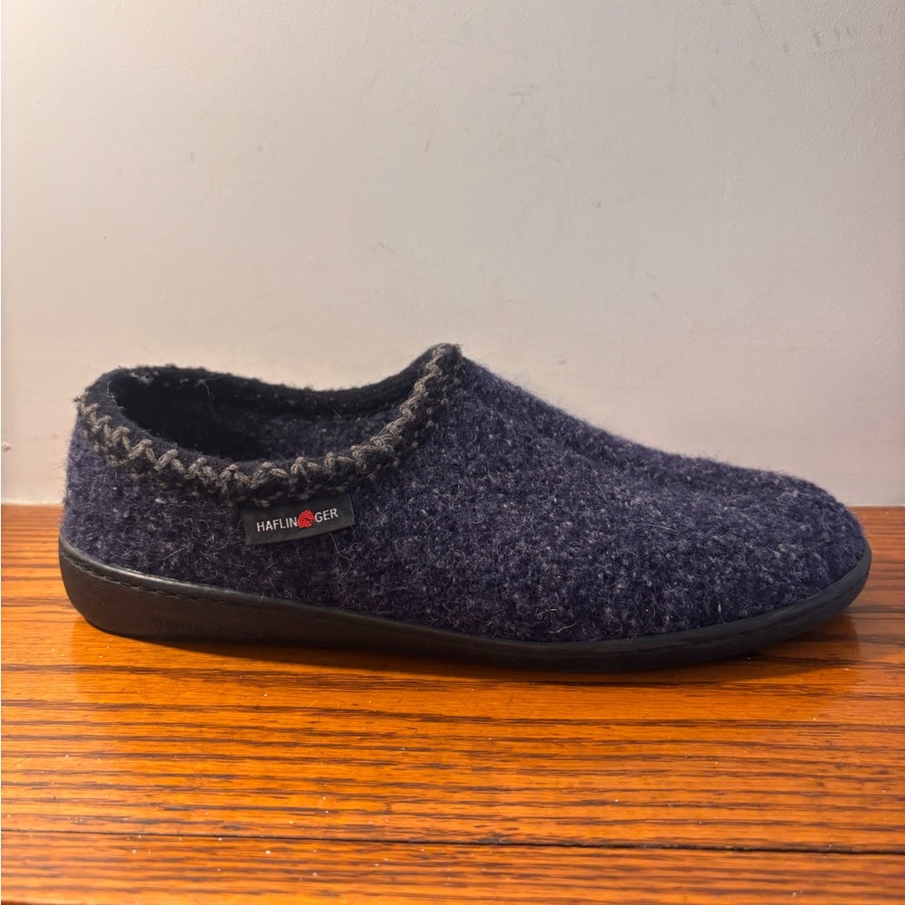 Haflinger Men's Navy Wool Loafers